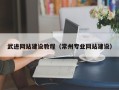 冷水江武进网站建设教程（常州专业网站建设）